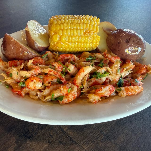 Boiled crawfish tails.