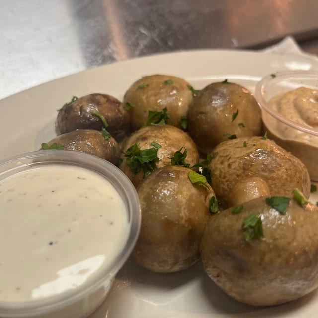 Boiled mushrooms.